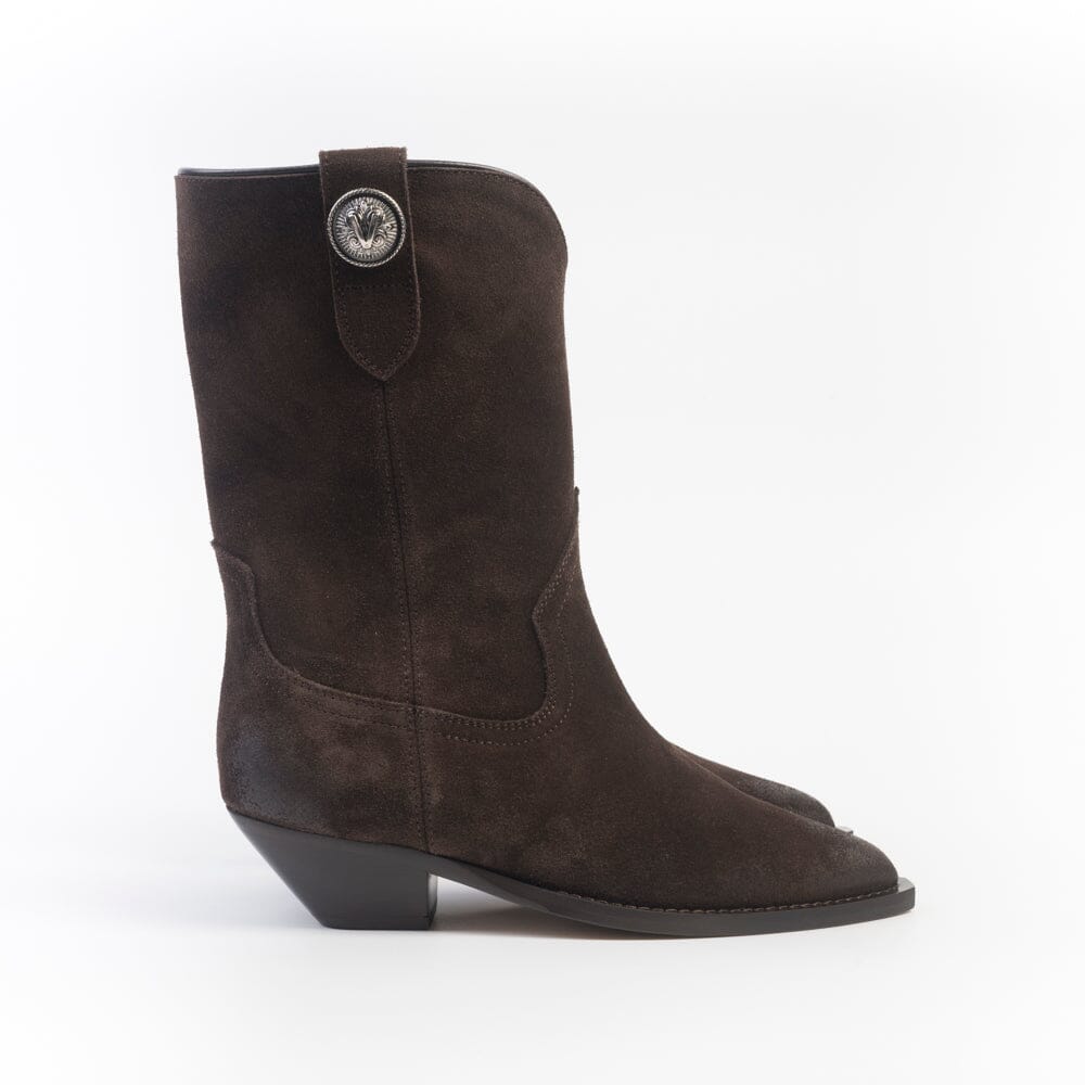 VIA ROMA 15 - Stivaletto Texano 4680 - Velour Psyke Scarpe Donna Via Roma 15