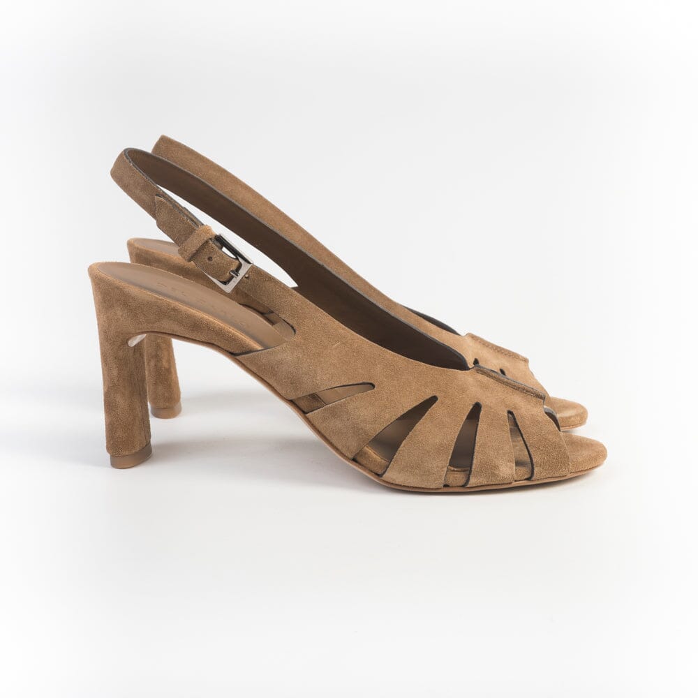 DEL CARLO - Sandali con Tacco - 11923 - Metis - Camoscio Noce Scarpe Donna DEL CARLO