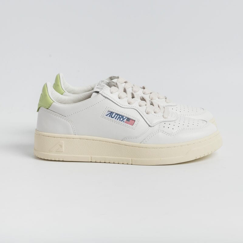 AUTRY LL60 - Sneakers LOW WOM ALL LEAT - Bianco/Verde Mela Scarpe Donna AUTRY - Collezione donna 