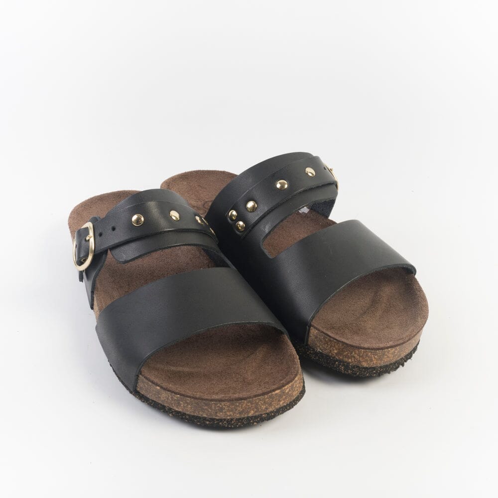 BOSABO - Sandali bassi - 497 - Vacchetta Nero Scarpe Donna BOSABO