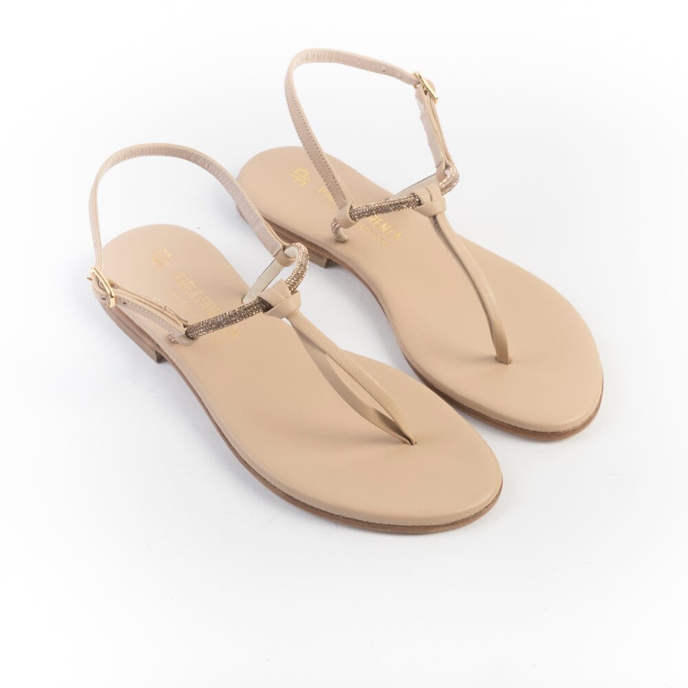 PAOLA FIORENZA - Sandali bassi infradito in microcristalli - FD05 - Ambra Scarpe Donna PAOLA FIORENZA