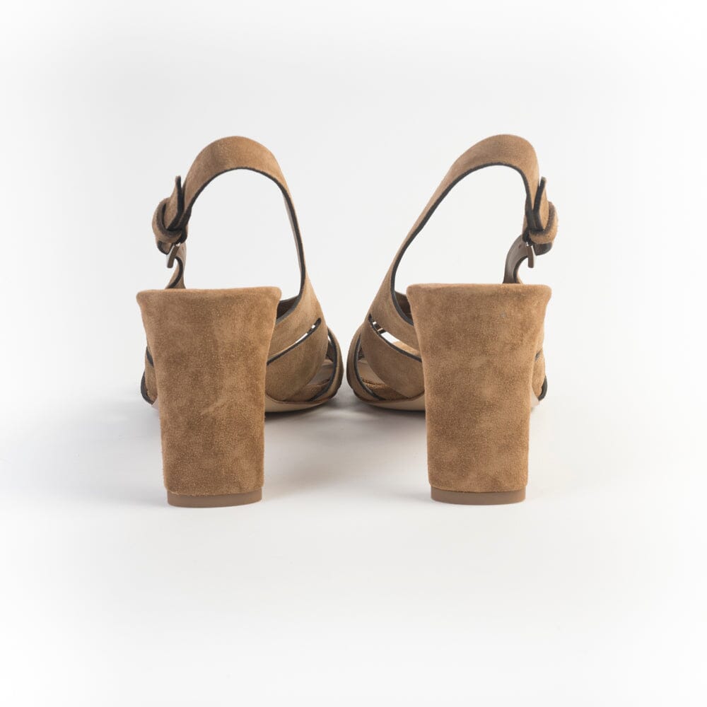 DEL CARLO - Sandali con Tacco - 11923 - Metis - Camoscio Noce Scarpe Donna DEL CARLO