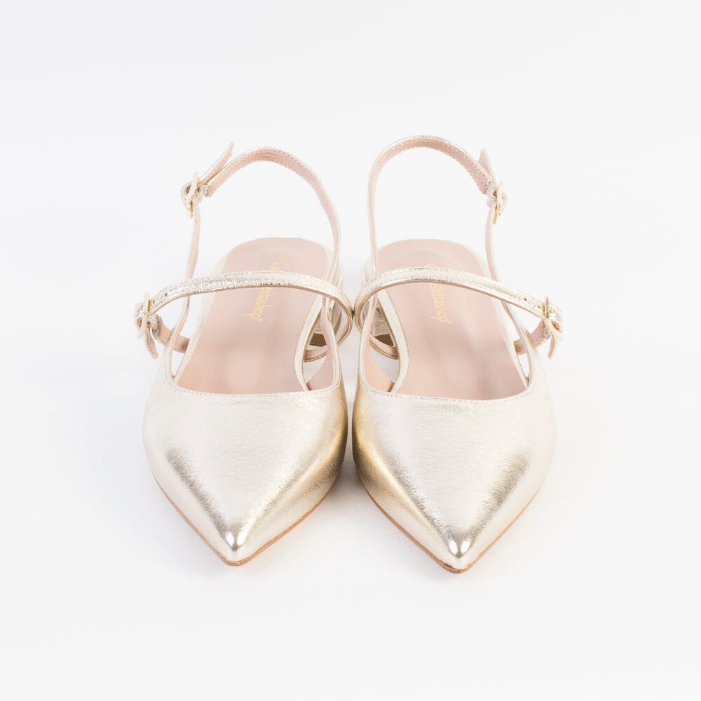 CappellettoShop - Sling Back - Pauline4 - 7730 Platino Scarpe Donna CAPPELLETTO 1948