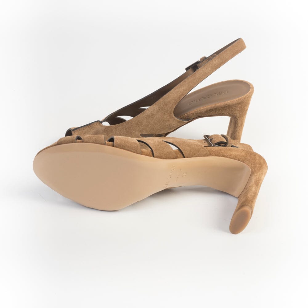 DEL CARLO - Sandali con Tacco - 11923 - Metis - Camoscio Noce Scarpe Donna DEL CARLO