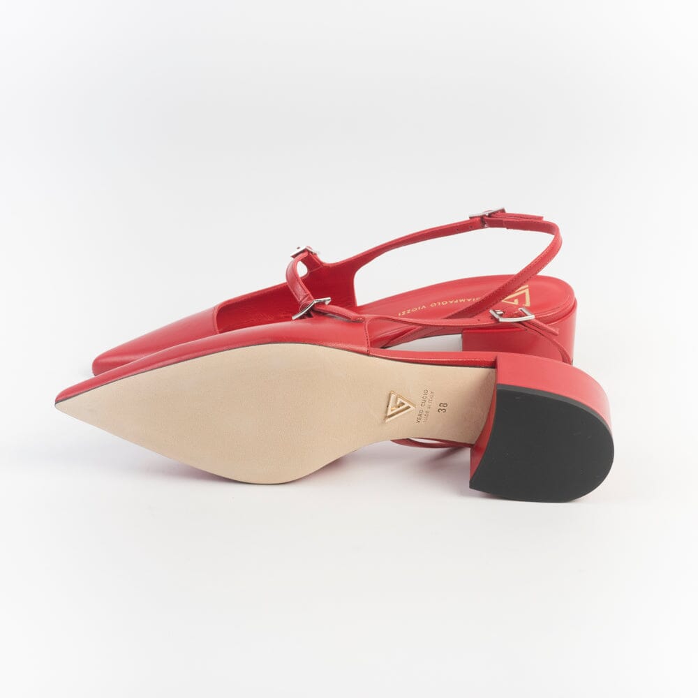 GIAMPAOLO VIOZZI - Sling Back - JA231 - Nappa Rosso Scarpe Donna GIAMPAOLO VIOZZI - Collezione Donna
