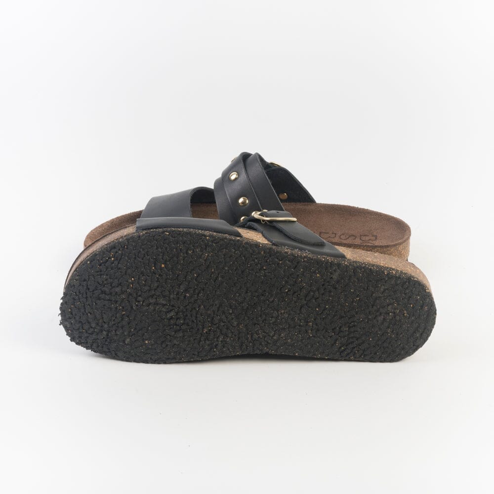 BOSABO - Sandali bassi - 497 - Vacchetta Nero Scarpe Donna BOSABO