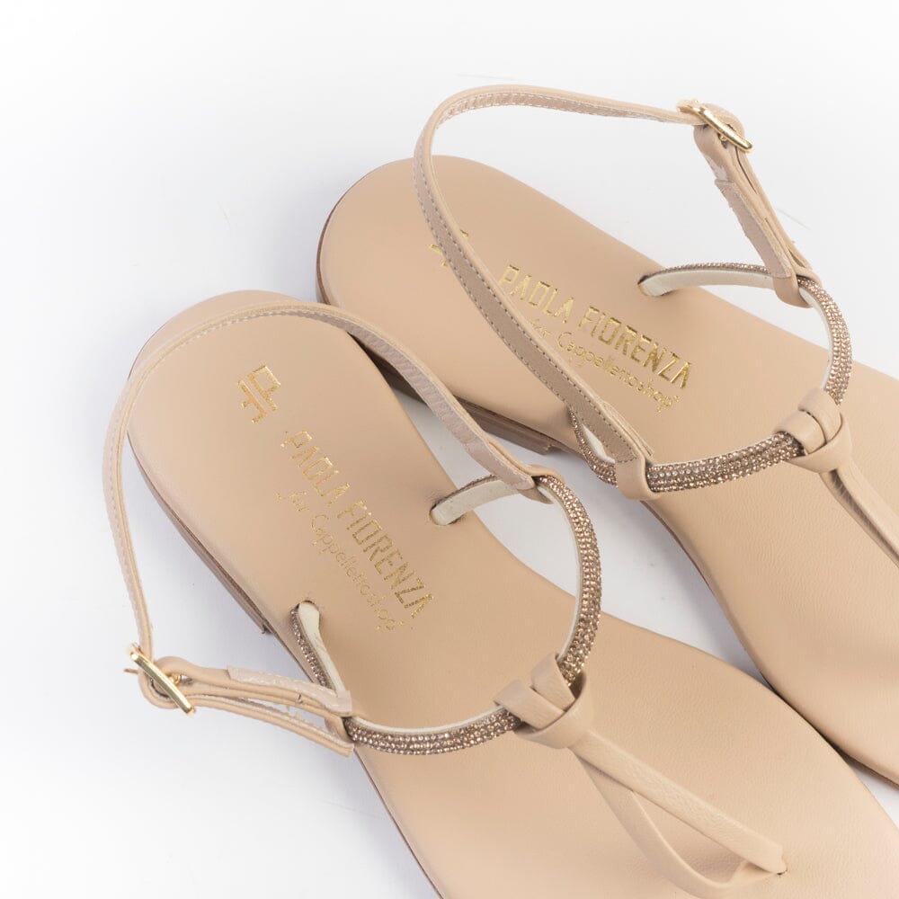 PAOLA FIORENZA - Sandali bassi infradito in microcristalli - FD05 - Ambra Scarpe Donna PAOLA FIORENZA