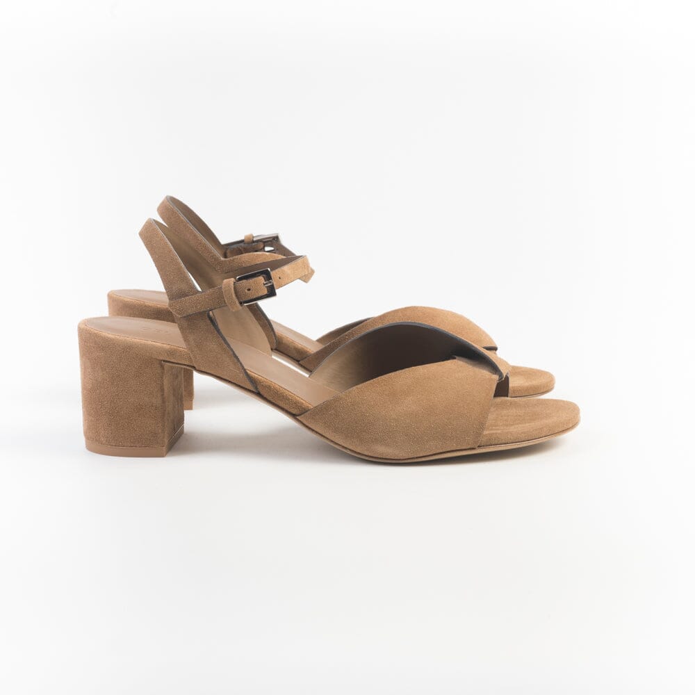 DEL CARLO - Sandali con Tacco - BETTY - 12120 - Camoscio Noce Scarpe Donna DEL CARLO