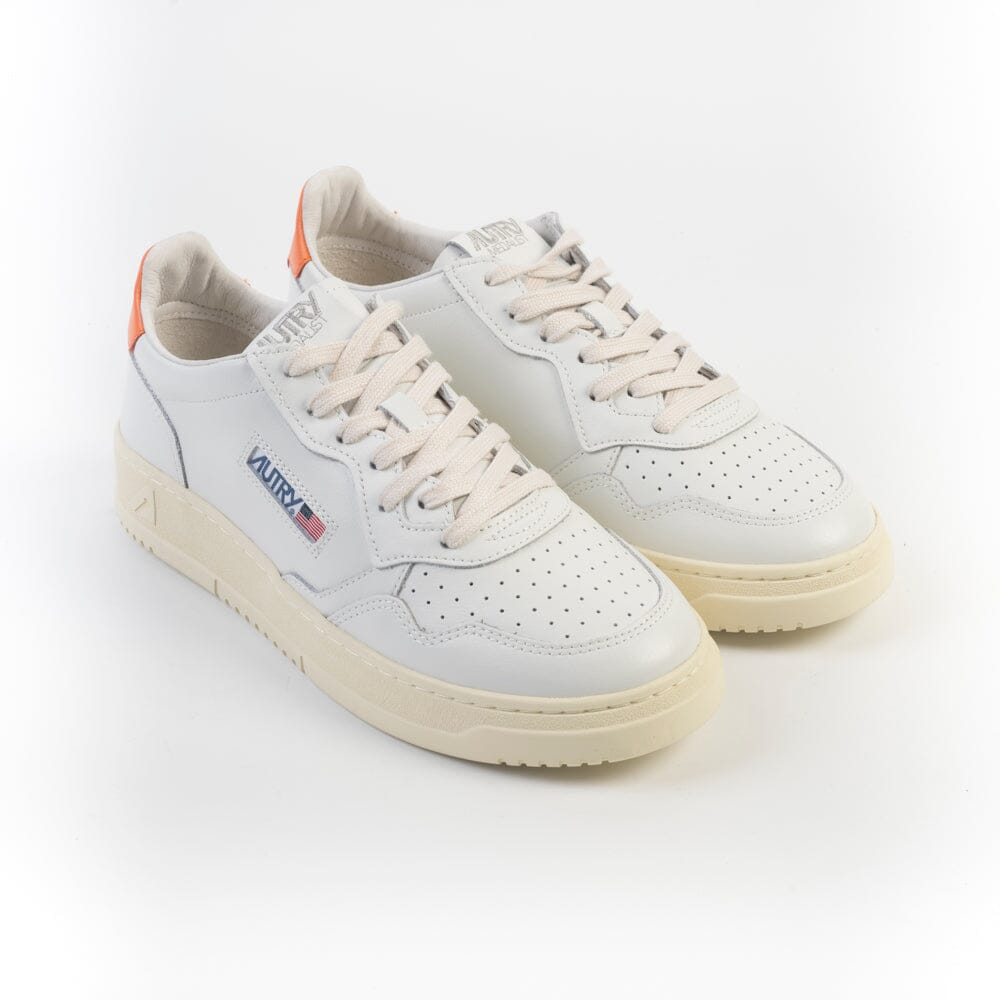 AUTRY - Sneakers Low Man - AULM LL26 - Bianco arancione Scarpe Uomo AUTRY - Collezione uomo