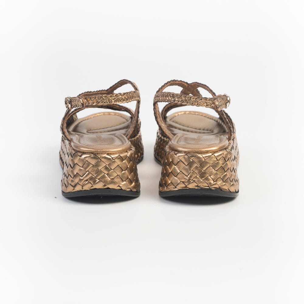 PONS QUINTANA - Sandali Zeppa - MAUI 10834 - Oassi laminato Bronzo Scarpe Donna PONS QUINTANA