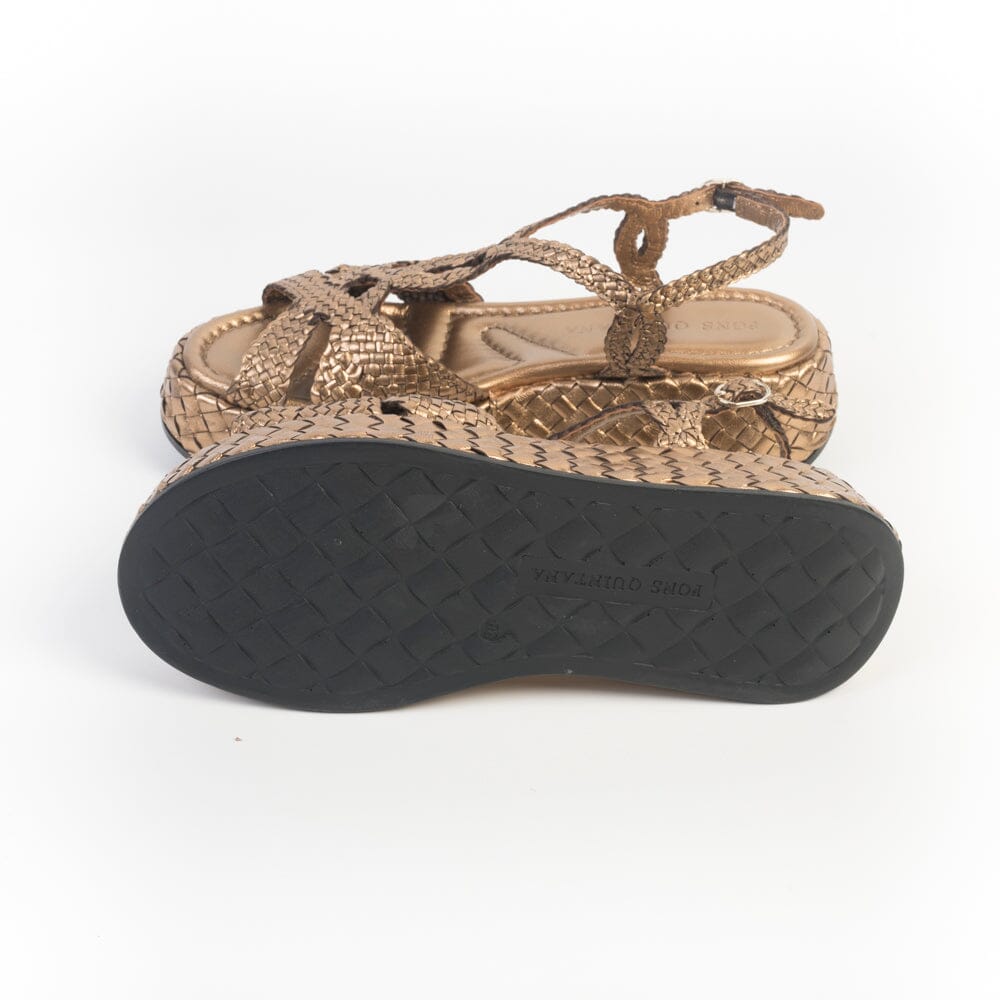 PONS QUINTANA - Sandali Zeppa - MAUI 10834 - Oassi laminato Bronzo Scarpe Donna PONS QUINTANA