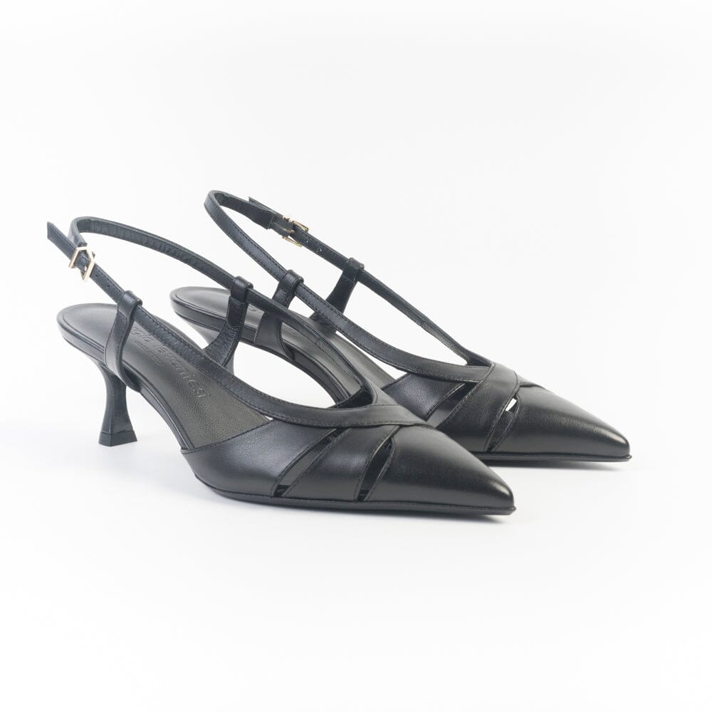SERGIO LEVANTESI - Sling Back - EDDA6 - Nero Scarpe Donna SERGIO LEVANTESI