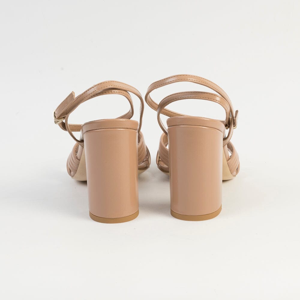 NCUB - Sandali con Tacco - FENTY92 - Pelle Torrone Naturale Scarpe Donna NCUB