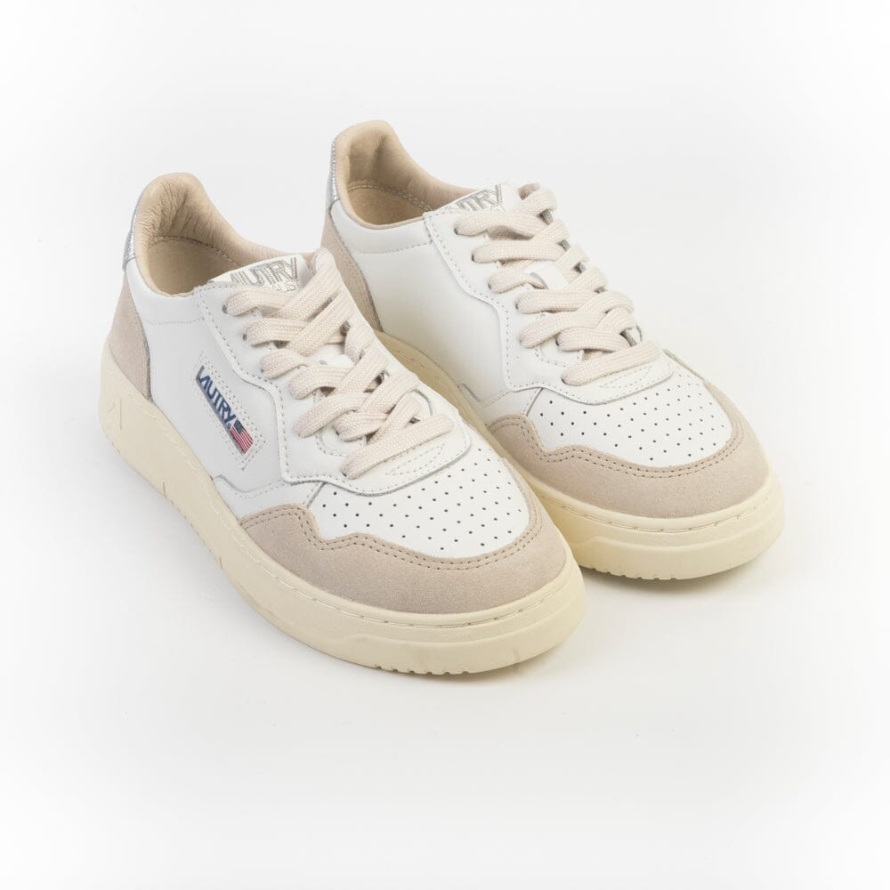AUTRY LS74- LOW WOM LEAT/SUEDE - Bianco Silver Scarpe Donna AUTRY - Collezione donna