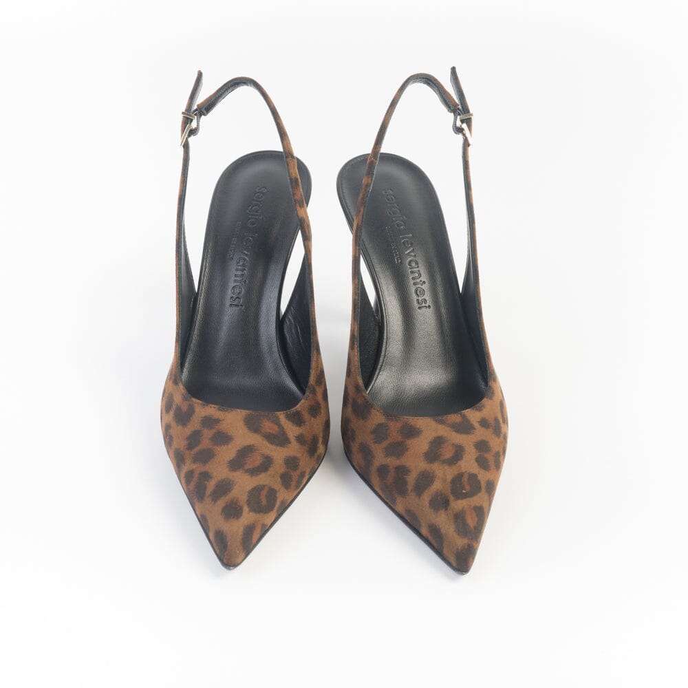 SERGIO LEVANTESI - Sling Back - DARIA6 - Leo Velvet Brown Scarpe Donna SERGIO LEVANTESI