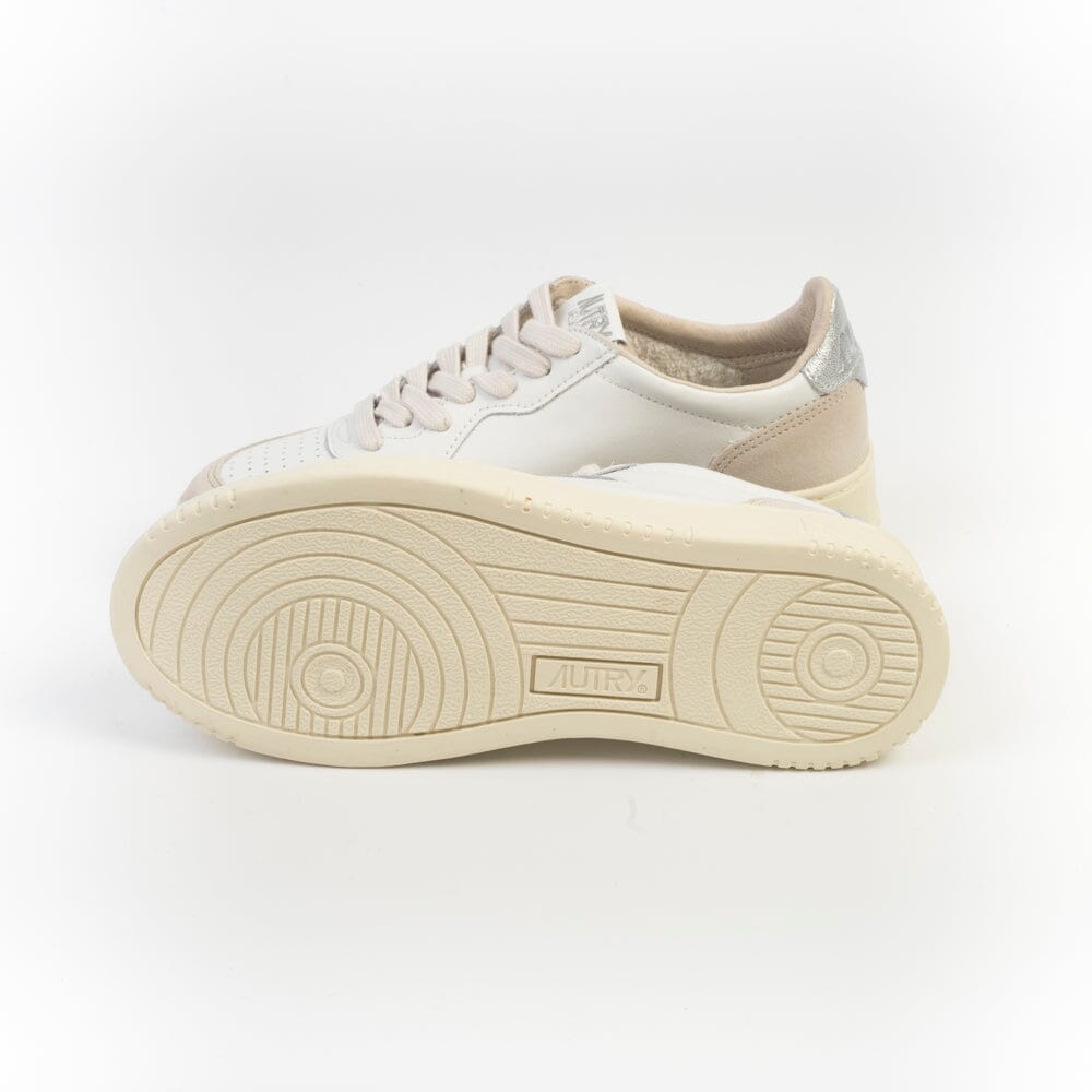 AUTRY LS74- LOW WOM LEAT/SUEDE - Bianco Silver Scarpe Donna AUTRY - Collezione donna