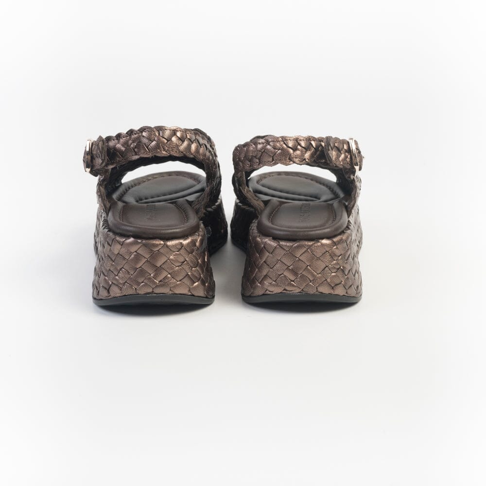 PONS QUINTANA - Sandali Zeppa - MAUI 10829 - Espresso metallizzato Scarpe Donna PONS QUINTANA