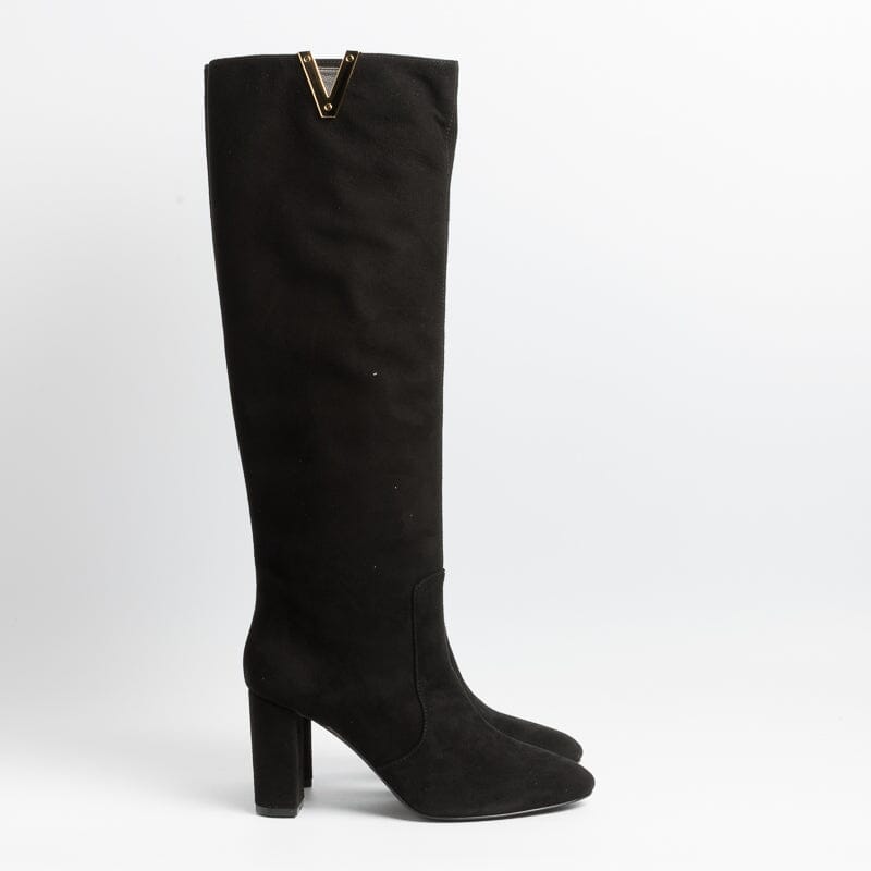 VIA ROMA 15 - Stivali 3865 - Camoscio Nero Scarpe Donna Via Roma 15