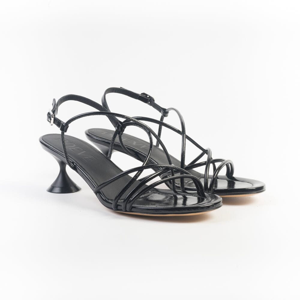 POEVE - FRA10 - Sandali con tacco - Nero Vernice Scarpe Donna POESIE VENEZIANE