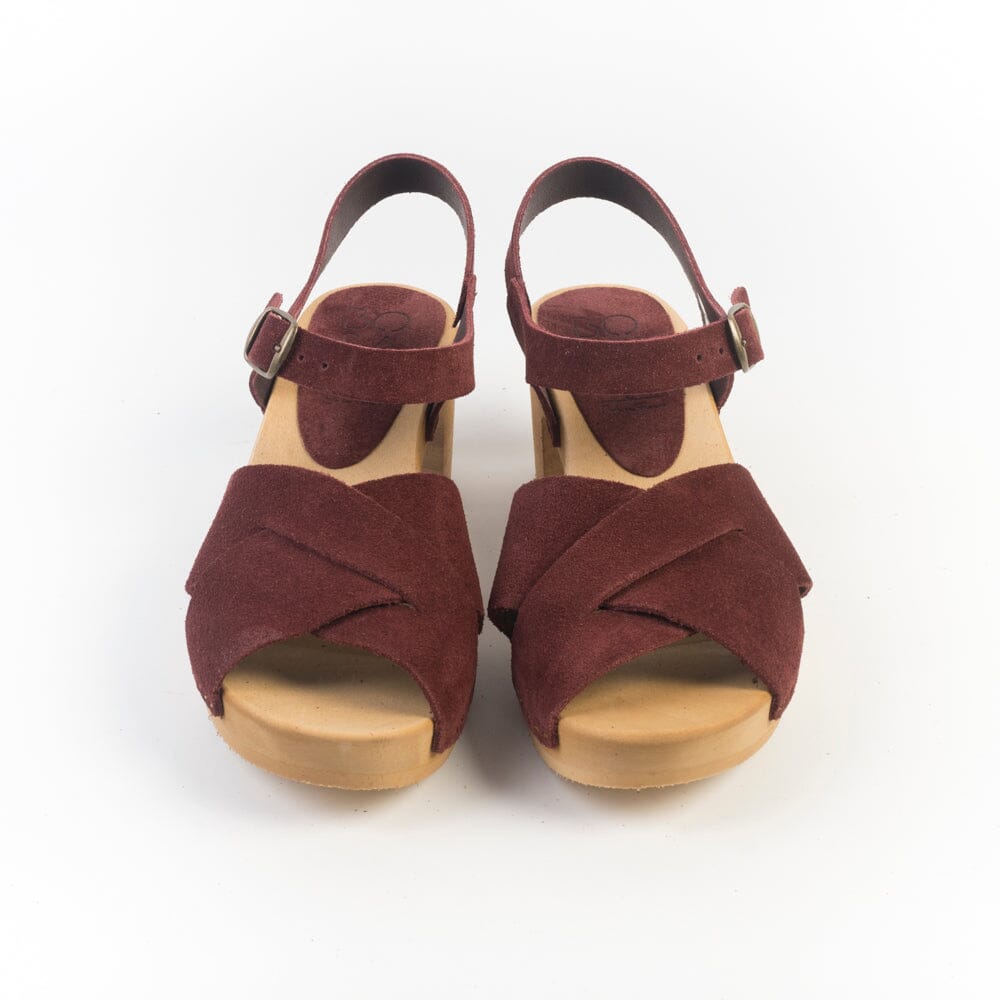 BOSABO - Sandali con Tacco- 457 - Camoscio Bordeaux Scarpe Donna BOSABO