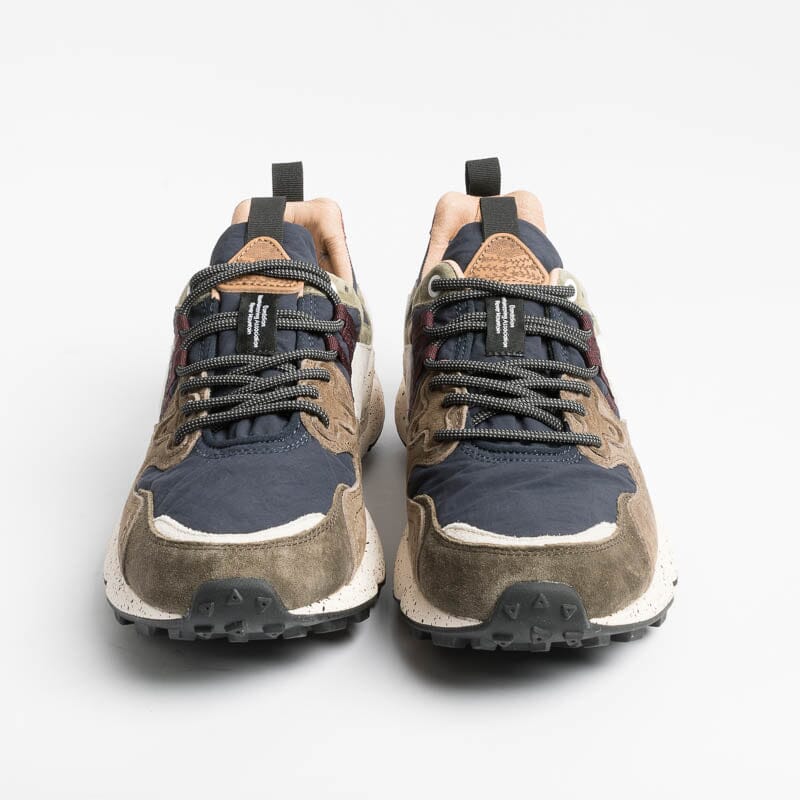 FLOWER MOUNTAIN - Sneakers Yamano 3 - 3D38 Blu/ Marrone Scarpe Uomo FLOWER MOUNTAIN