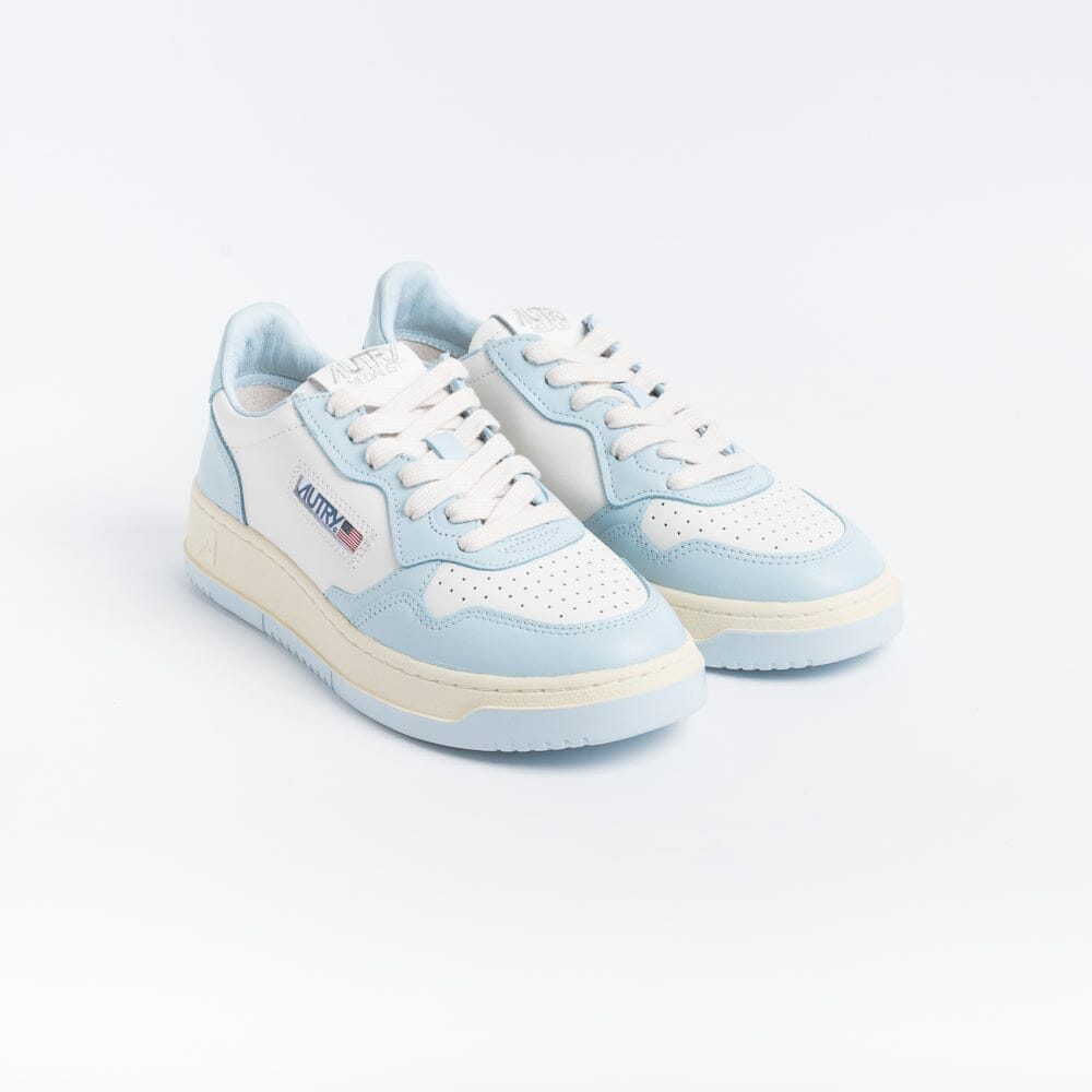 AUTRY - AULW WB40 -Sneakers LOW WOM LEAT - Bianco / Sky Blue Scarpe Donna AUTRY - Collezione donna 