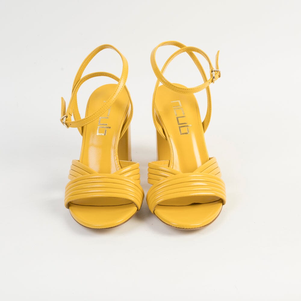 NCUB - Sandali con Tacco - FENTY92 - Pelle Giallo Scarpe Donna NCUB