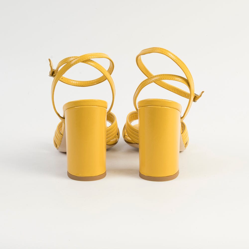 NCUB - Sandali con Tacco - FENTY92 - Pelle Giallo Scarpe Donna NCUB
