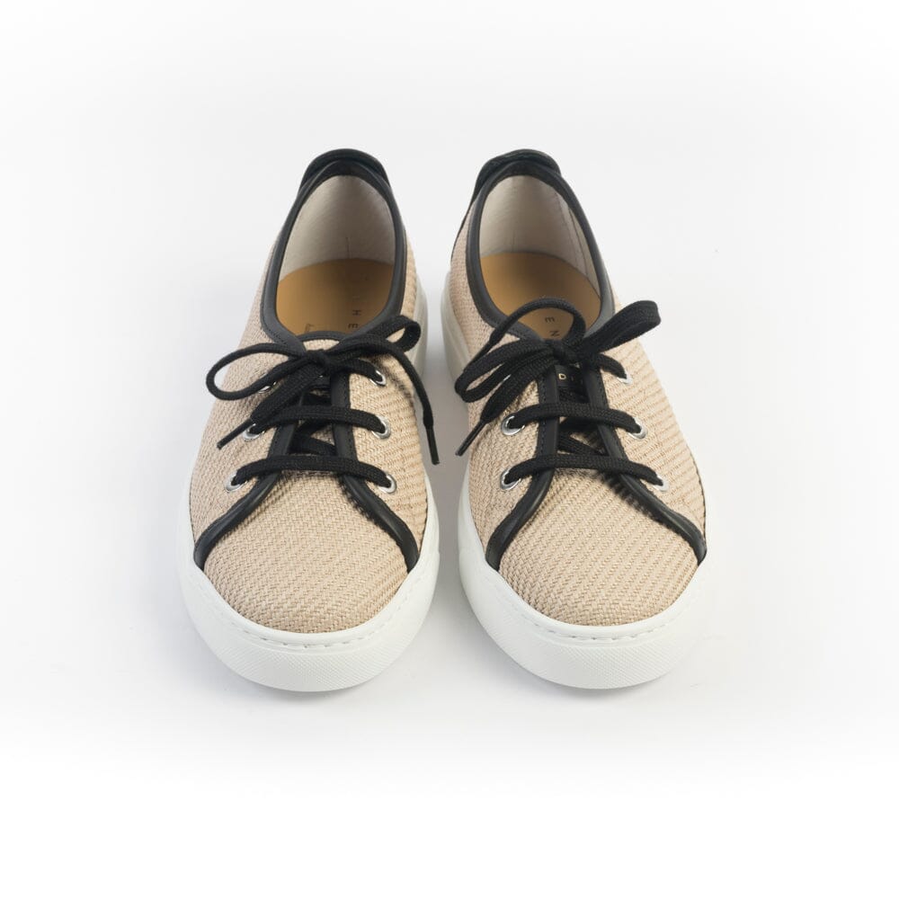 HENDERSON - Sneakers - CANDY - Raffia Beige Nero Scarpe Donna HENDERSON - Collezione Donna