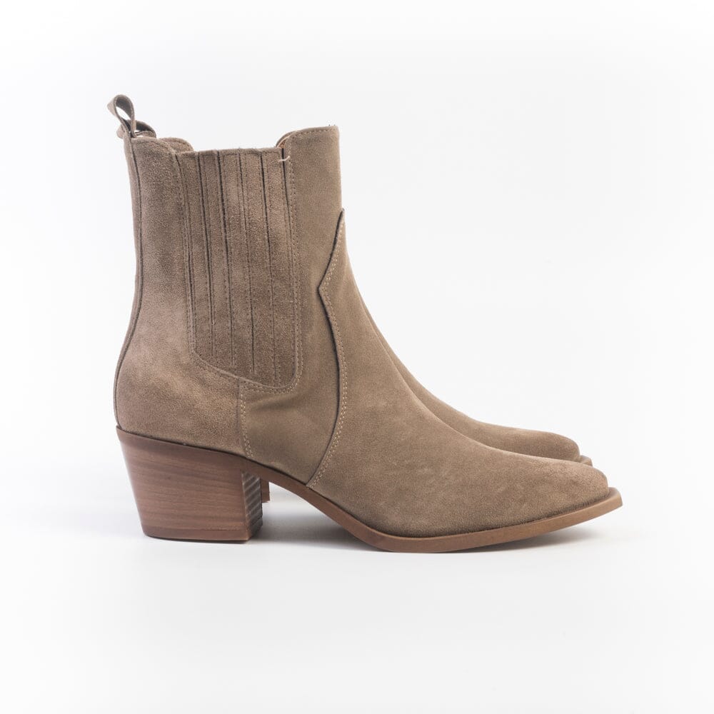 CAPPELLETTOSHOP - Stivaletto Texano - 5023 - Taupe Scarpe Donna CAPPELLETTO 1948