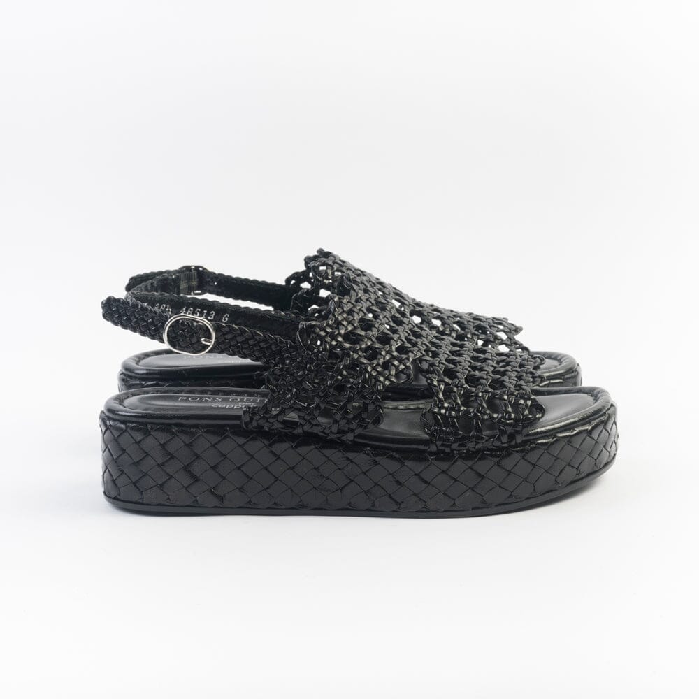 PONS QUINTANA - Sandali Zeppa - FORLI 10315 - Nero Scarpe Donna PONS QUINTANA
