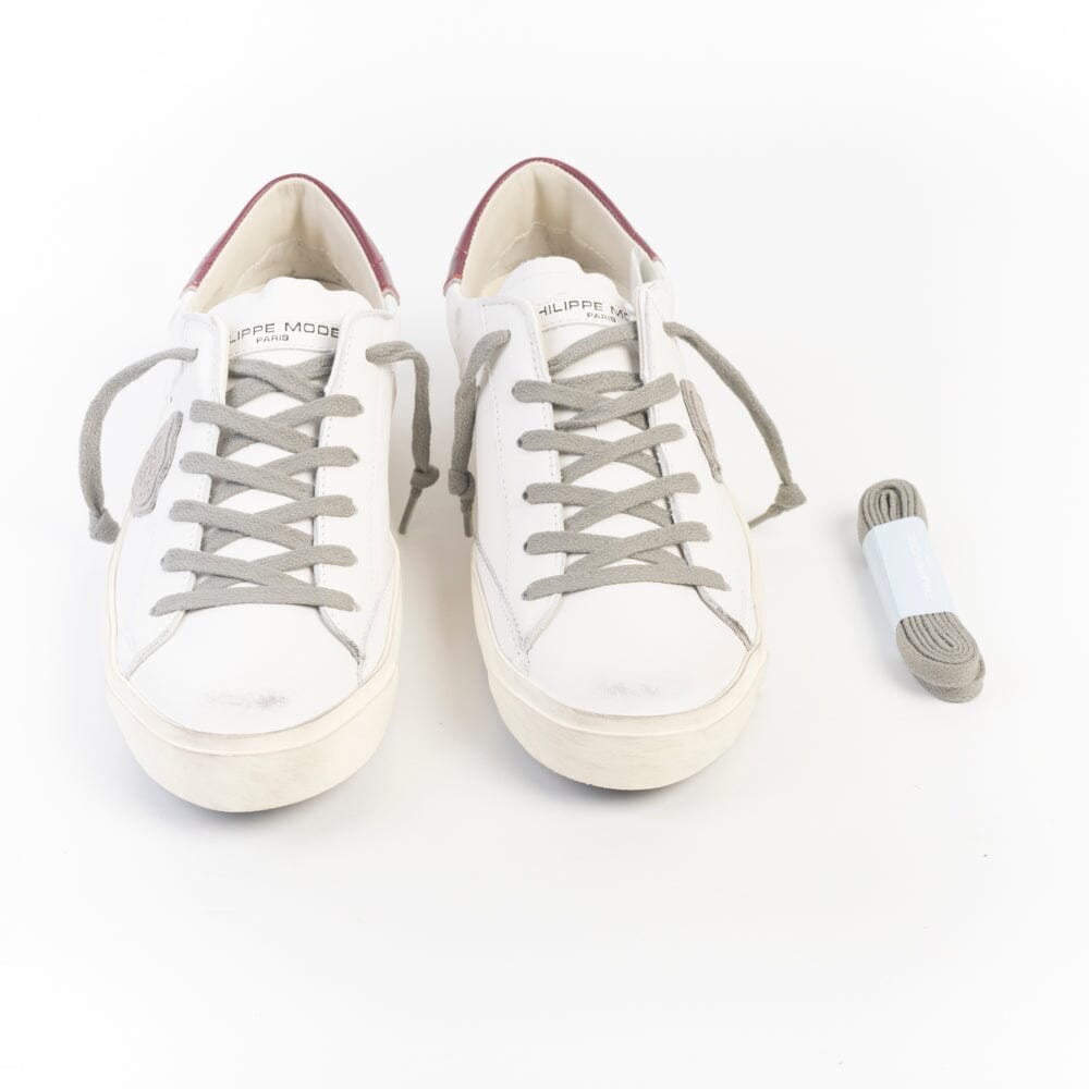 PHILIPPE MODEL - Sneakers - PRLU V038 - Bianco bordeaux Scarpe Uomo Philippe Model Paris