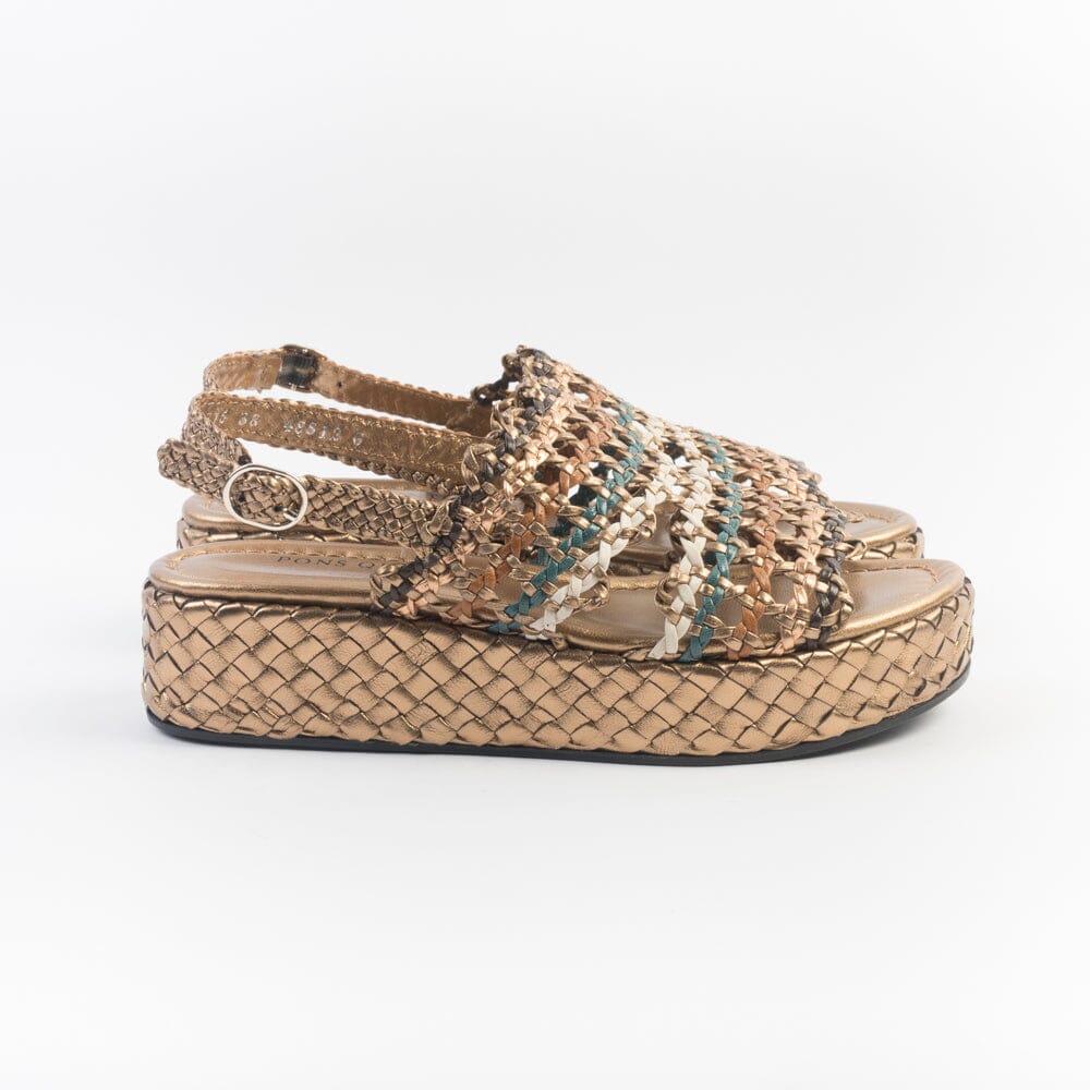 PONS QUINTANA - Sandali Zeppa - FORLI 10315 - Bronzo Oassi Multi Scarpe Donna PONS QUINTANA