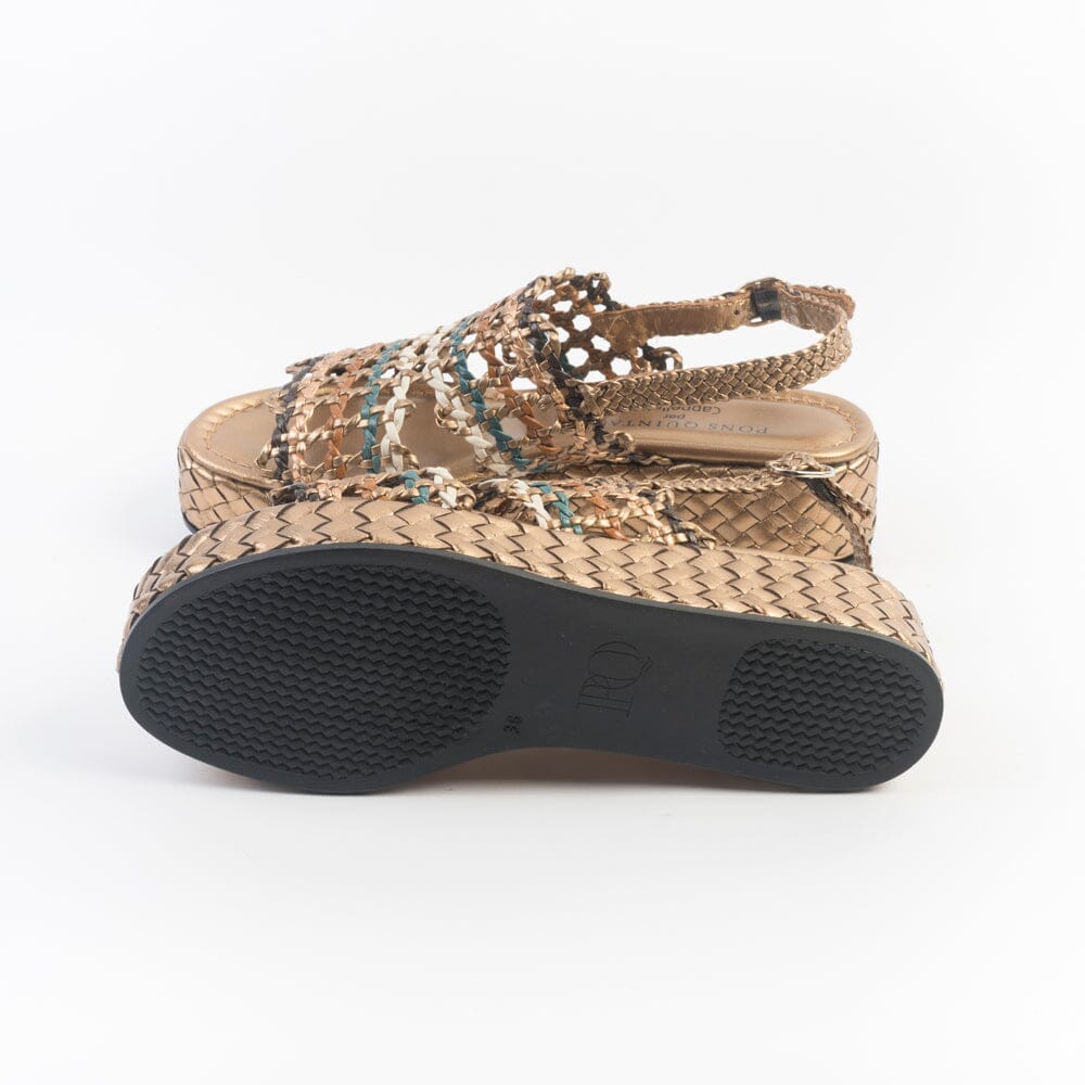 PONS QUINTANA - Sandali Zeppa - FORLI 10315 - Bronzo Oassi Multi Scarpe Donna PONS QUINTANA