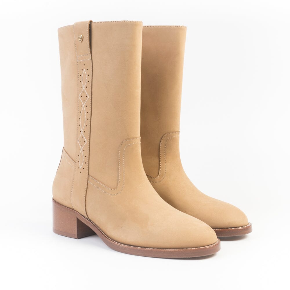 SOCQUE Paris - Stivali - Dune - Camoscio camel Scarpe Donna SOCQUE Paris