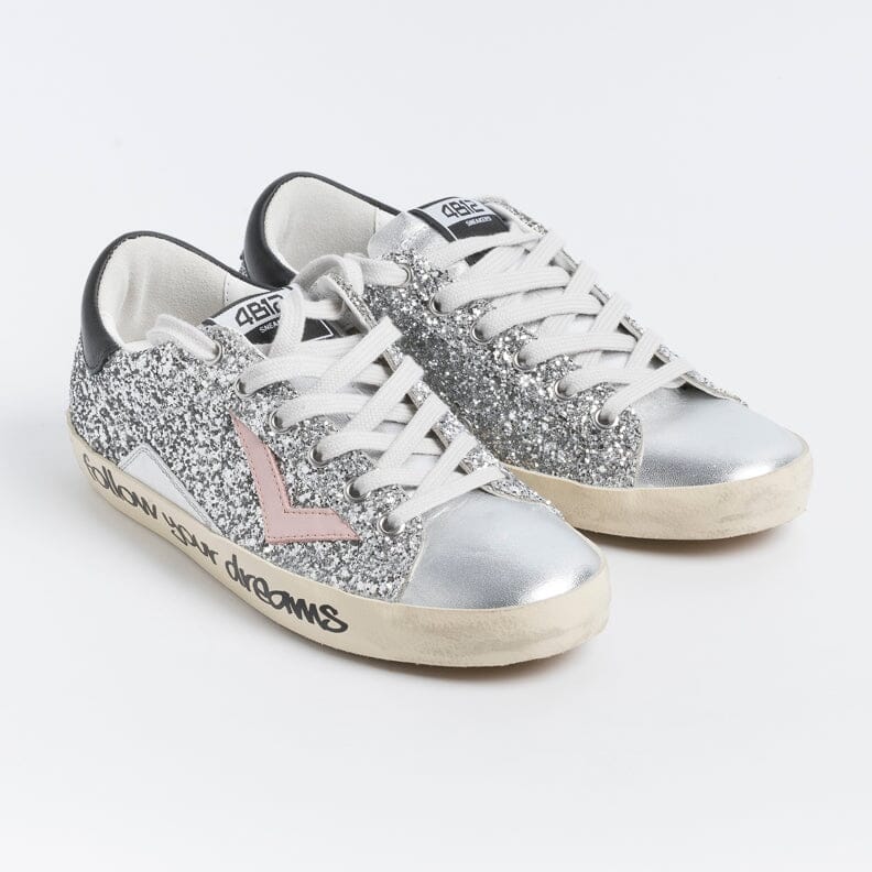 4B12 - Sneakers - Supreme DBS229 - Glitter Silver Scarpe Donna 4B12 