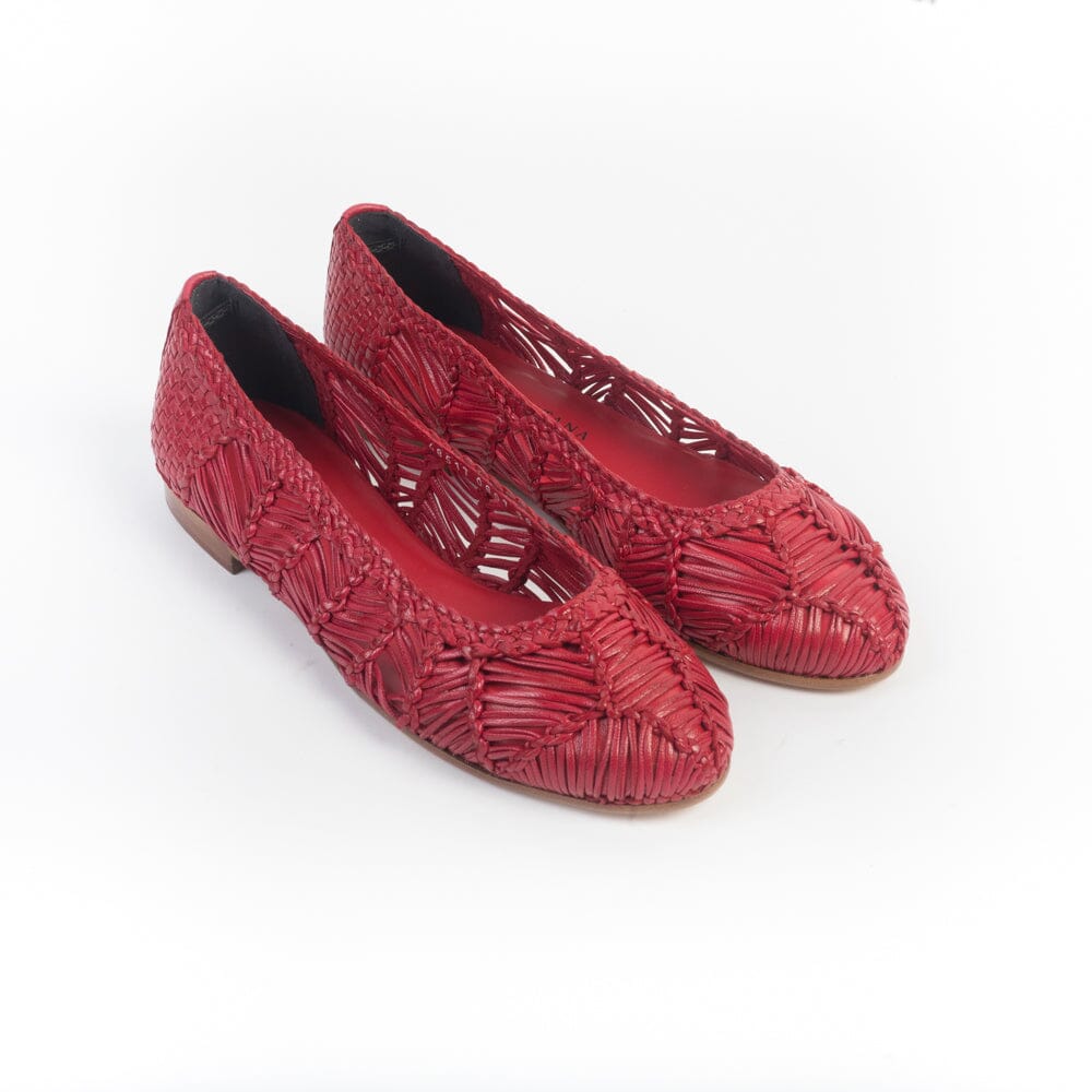 PONS QUINTANA - Ballerina - ATHENA - 10807 - Rosso Rubino Scarpe Donna PONS QUINTANA