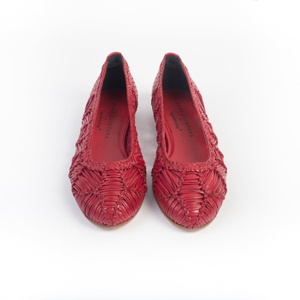 PONS QUINTANA - Ballerina - ATHENA - 10807 - Rosso Rubino Scarpe Donna PONS QUINTANA