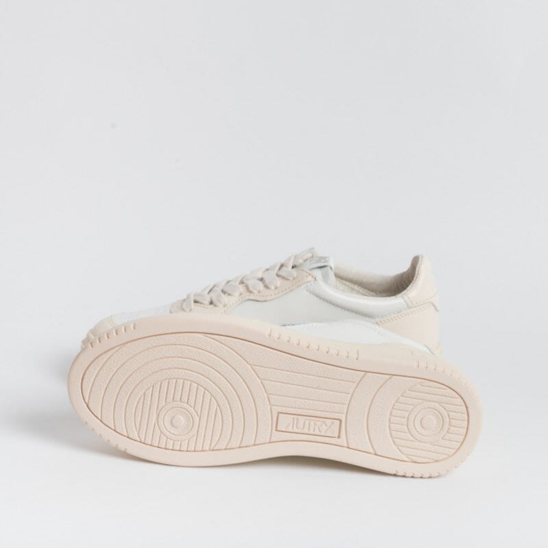 AUTRY - AULW WB28 - Sneakers LOW WOM LEAT - Bianco Rosa Chiaro Scarpe Donna AUTRY - Collezione donna