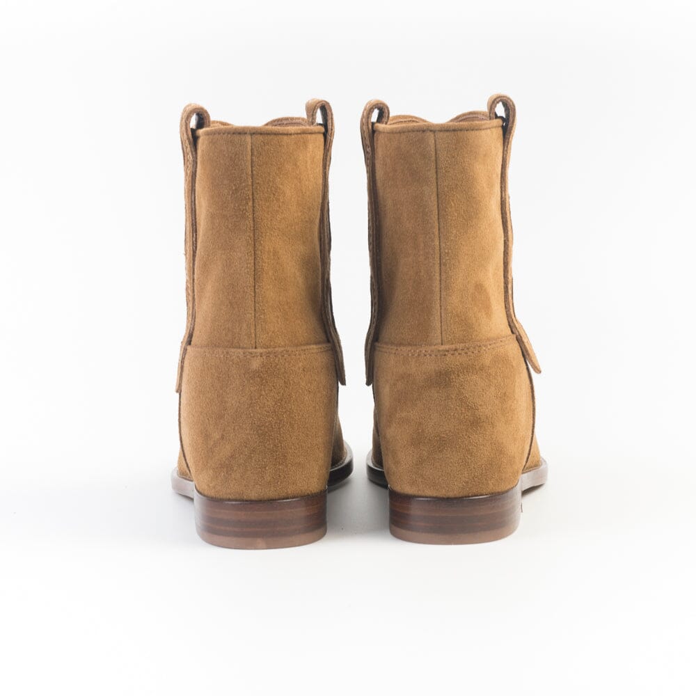 VIA ROMA 15 - Stivaletto Texano 4665 - Velour Martora - Laminato Bronzo Scarpe Donna Via Roma 15