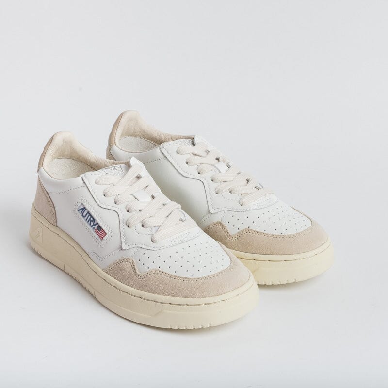 AUTRY - AULW LS58 - Sneakers LOW WOM LEAT - Bianco Beige Pepper Scarpe Donna AUTRY - Collezione donna