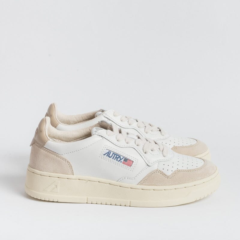 AUTRY - AULW LS58 - Sneakers LOW WOM LEAT - Bianco Beige Pepper Scarpe Donna AUTRY - Collezione donna