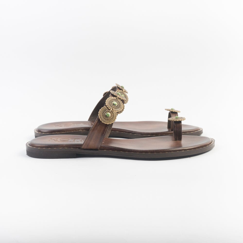 MAKIS KOTRIS - Sandali Bassi k-822 - Chocolate Scarpe Donna MAKIS KOTRIS
