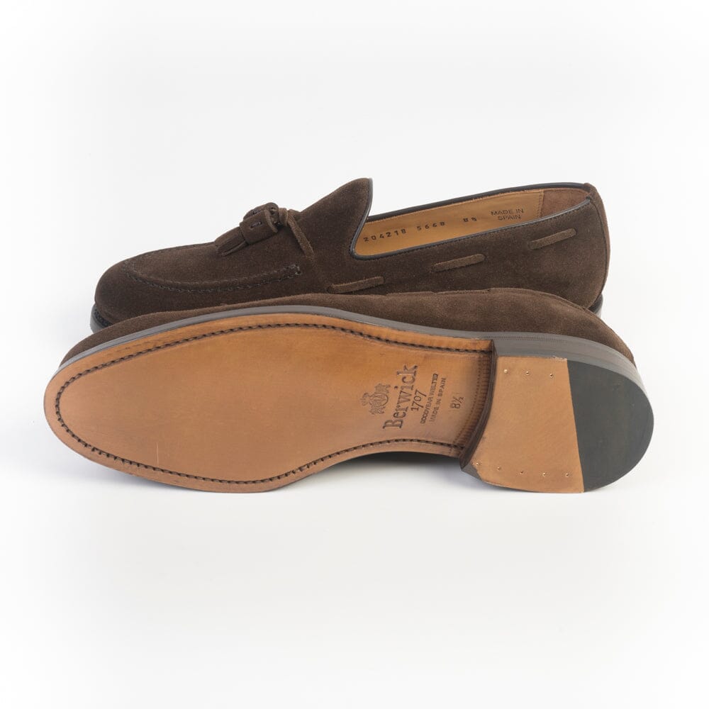 BERWICK 1707 - Mocassino Nappine - 5668 - Repello Calf 173 - Testa di Moro Cuoio Scarpe Uomo Berwick 1707