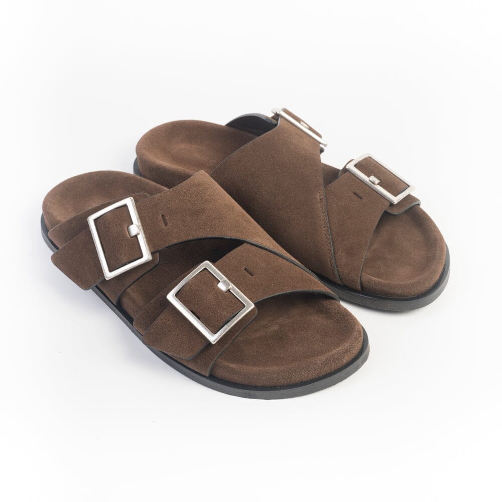 ALOHAS - Sandalo Alba - Camoscio Marrone Scarpe Donna ALOHAS