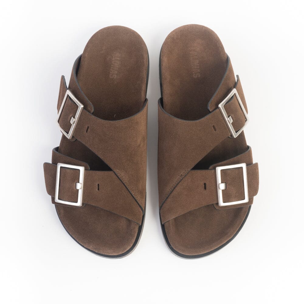 ALOHAS - Sandalo Alba - Camoscio Marrone Scarpe Donna ALOHAS