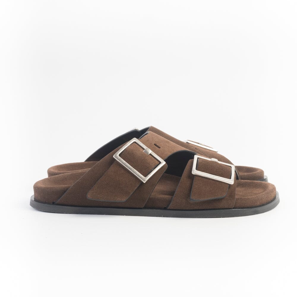 ALOHAS - Sandalo Alba - Camoscio Marrone Scarpe Donna ALOHAS