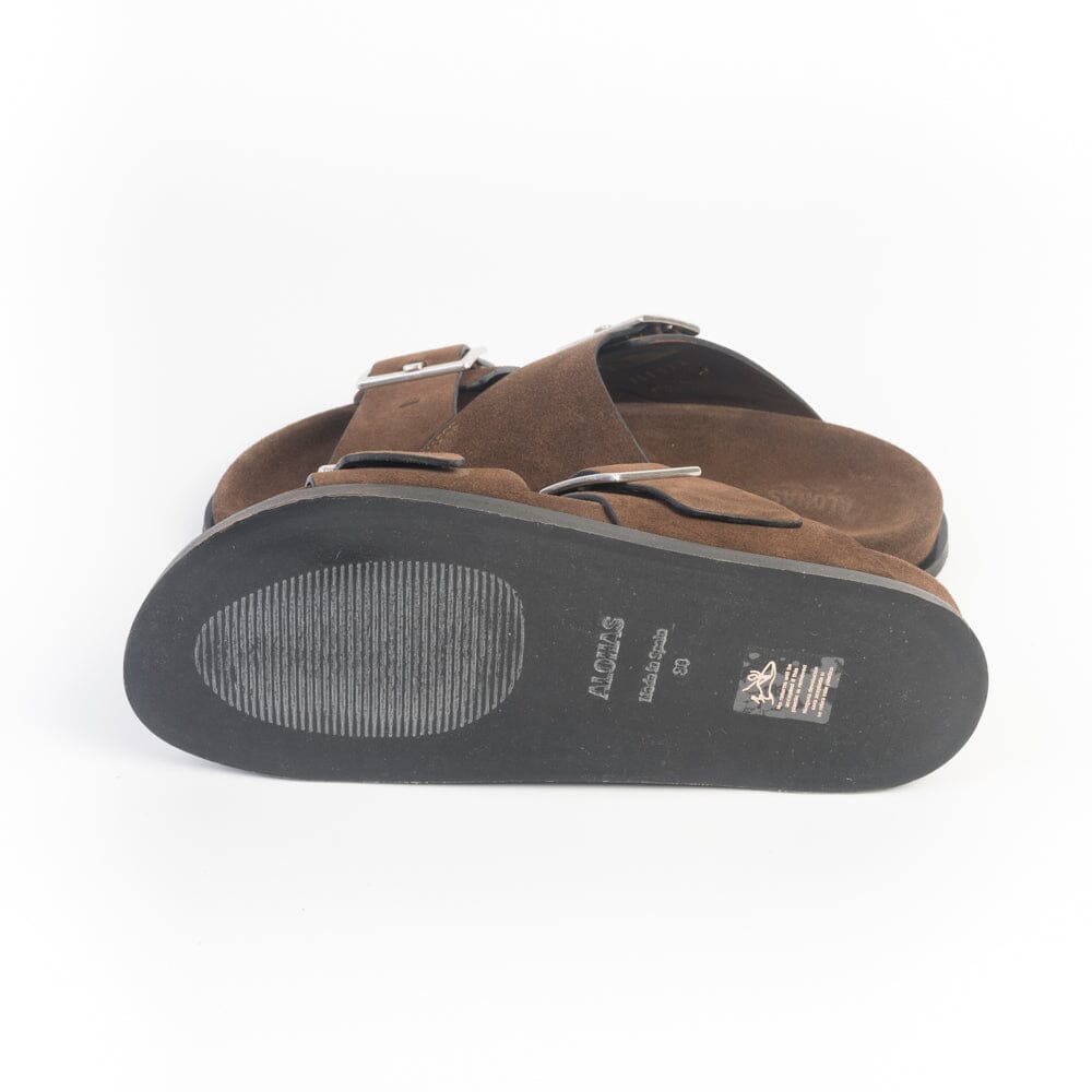 ALOHAS - Sandalo Alba - Camoscio Marrone Scarpe Donna ALOHAS