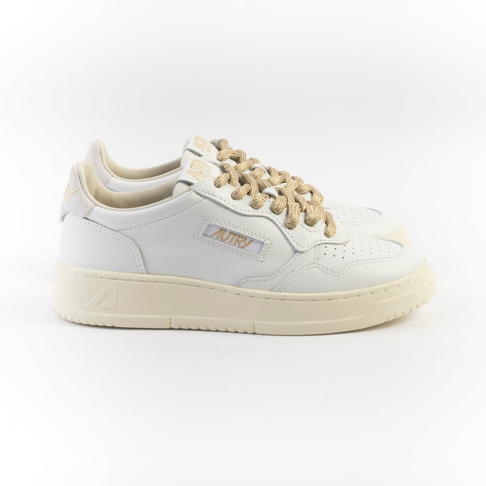 AUTRY - AULW SW01 -Sneakers LOW WOM ALL LEAT - Bianco Oro Scarpe Donna AUTRY - Collezione donna