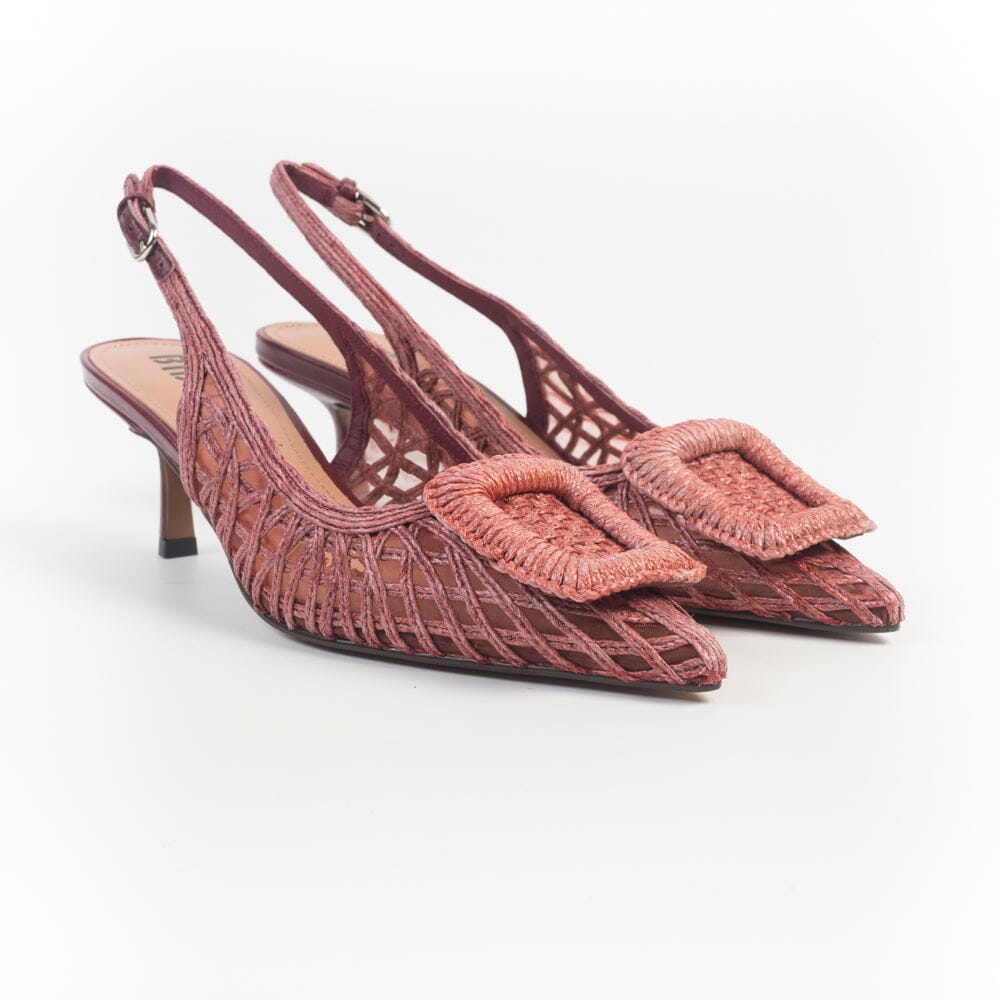 BIBI LOU - Sling Back - 648Z69VK - Rafia Burgundy Scarpe Donna BIBI LOU